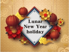 2025 Lunar New Year holiday from 27th Jan. to 2nd Feb.